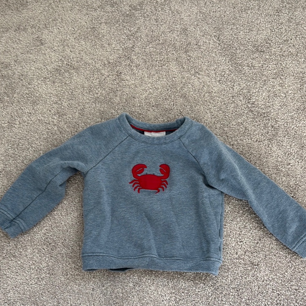 Kids Blue Crab Sweatshirt